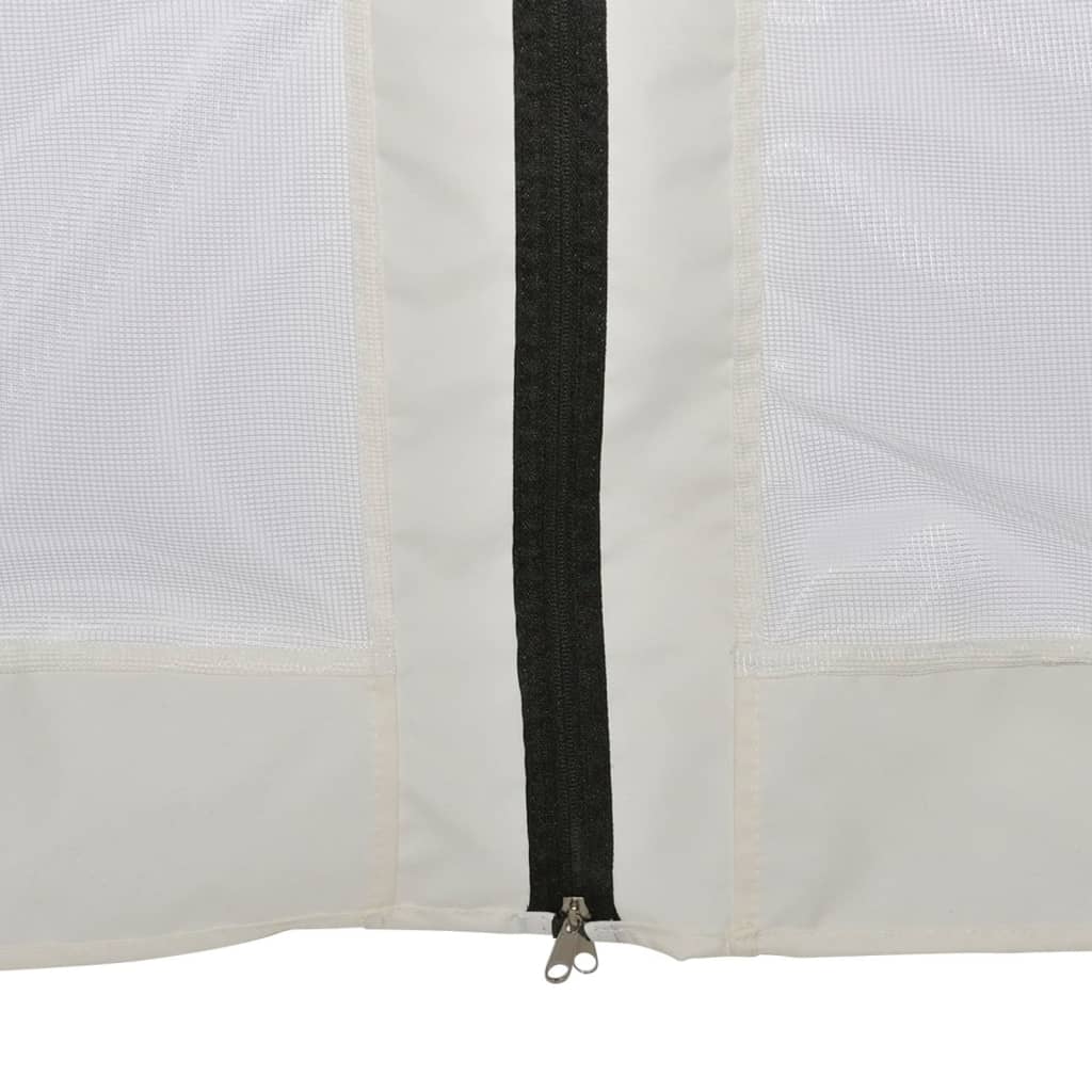 Hexagonal Pop-Up Zelt Mit 6 Seitenwänden Weiß 3,6X3,1 M