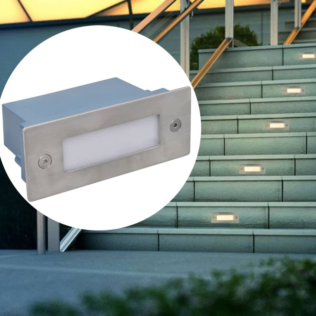 Led-Wandeinbauleuchten Für Treppen 12 Stk. 44X111X56 Mm