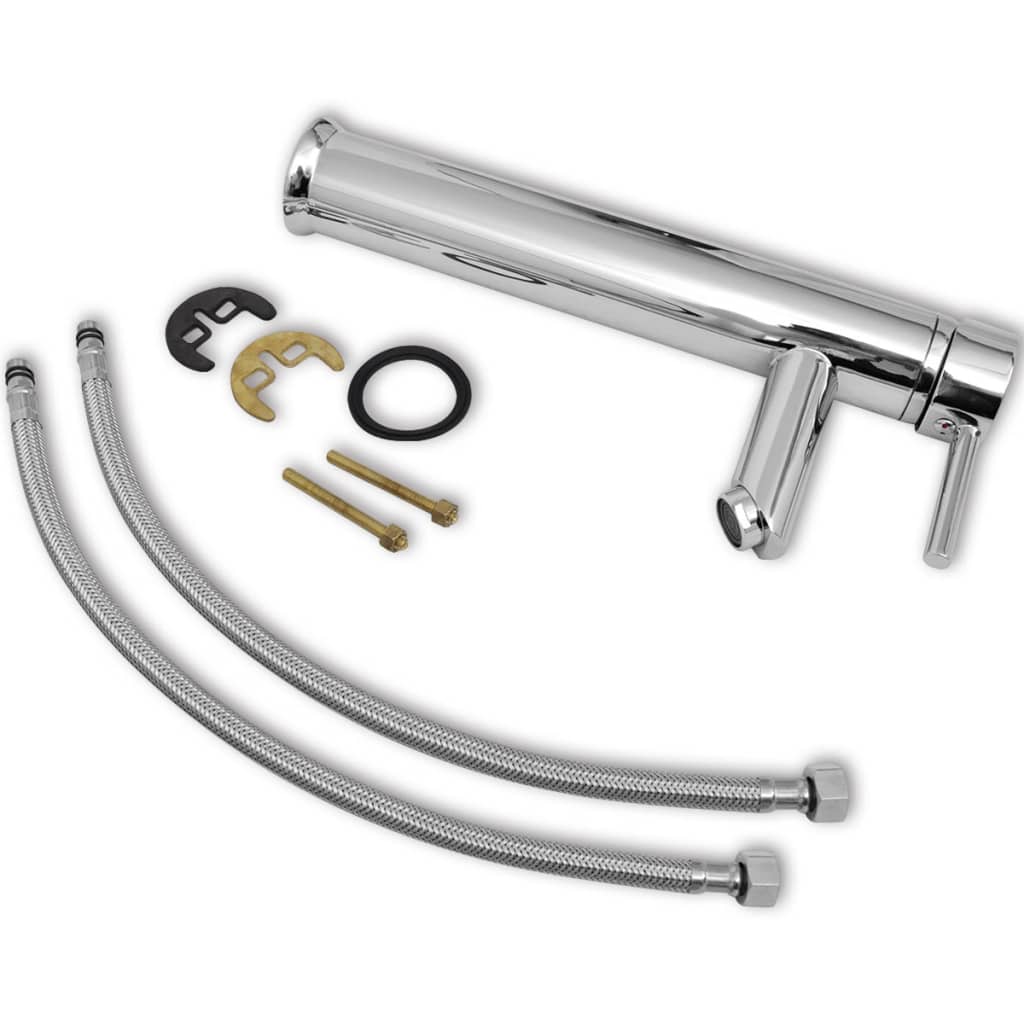 4-Tlg. Badmöbel-Set Mit Waschbecken Und Wasserhahn