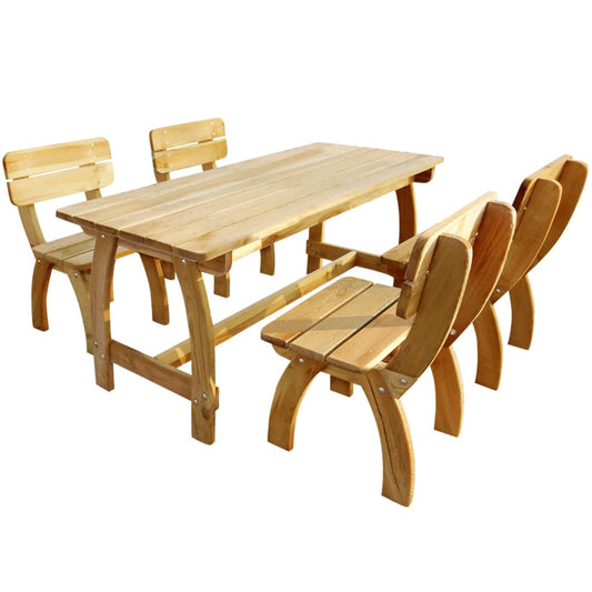5-Tlg. Garten-Essgruppe Imprägniertes Kiefernholz