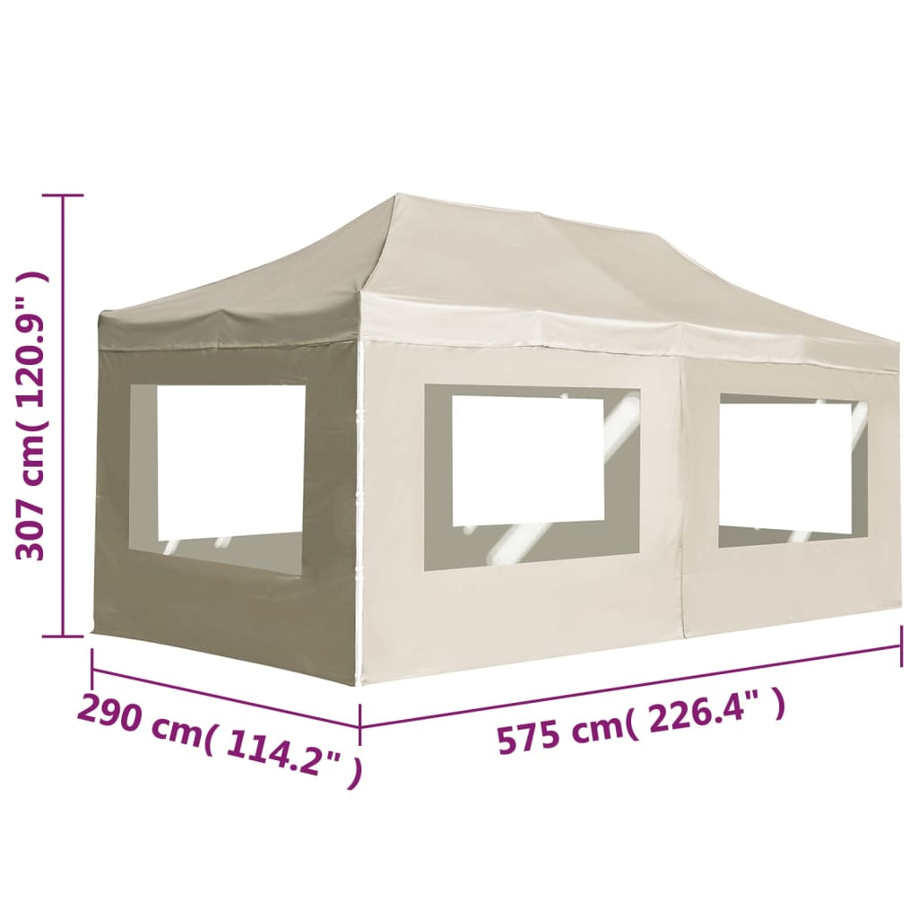 Profi-Partyzelt Faltbar Mit Wänden Aluminium 6×3M