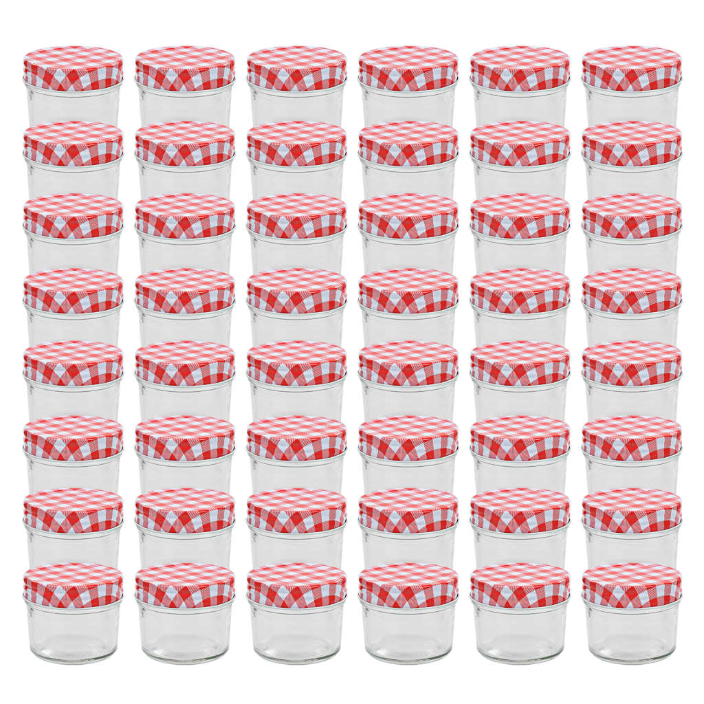 Marmeladengläser Mit Weißen/Roten Deckeln 24 Stk. 110 Ml