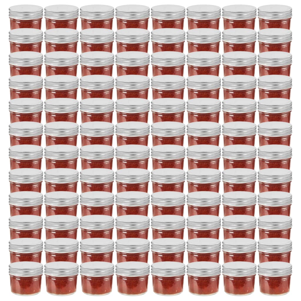 Marmeladengläser Mit Weißen/Roten Deckeln 24 Stk. 110 Ml