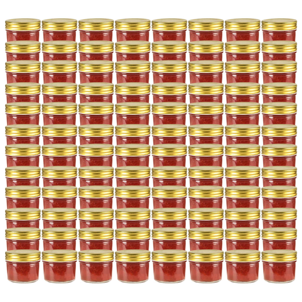 Marmeladengläser Mit Weißen/Roten Deckeln 24 Stk. 110 Ml