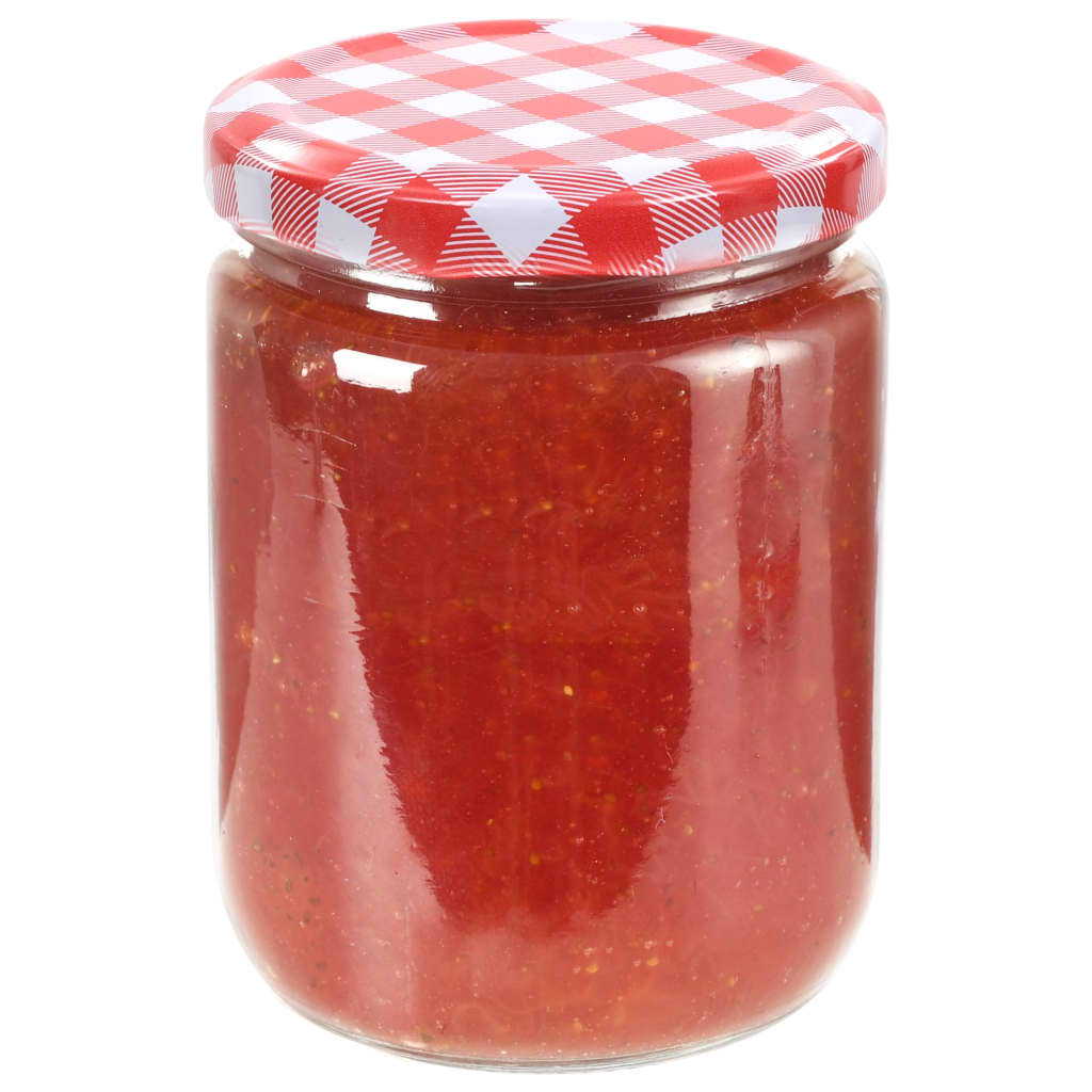 Marmeladengläser Mit Weißem/Rotem Deckel 48 Stk. 230 Ml