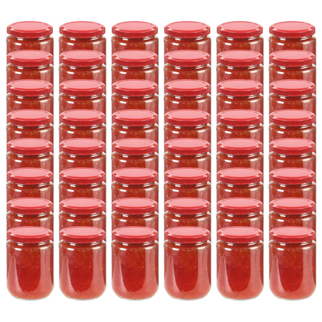 Marmeladengläser Mit Weißem/Rotem Deckel 48 Stk. 230 Ml