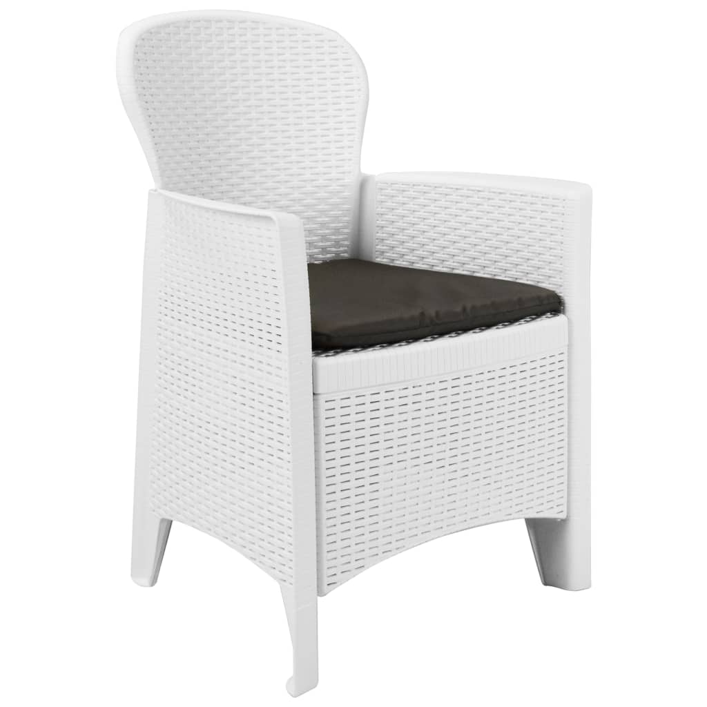 3-Tlg. Bistro-Set Kunststoff Rattan-Optik