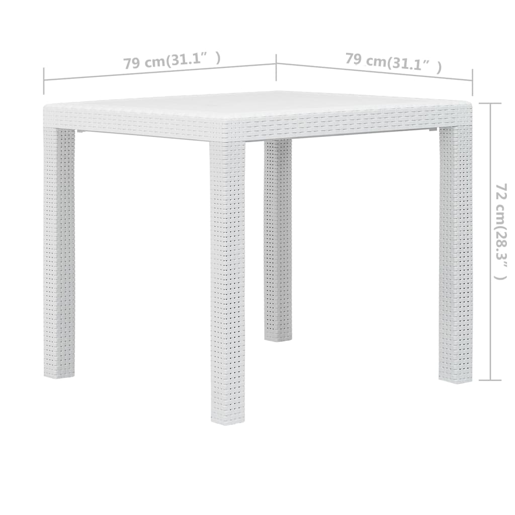 3-Tlg. Bistro-Set Kunststoff Rattan-Optik