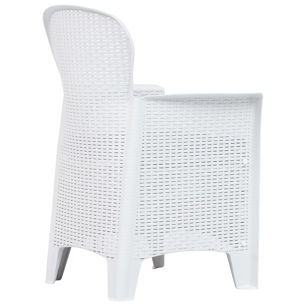 3-Tlg. Bistro-Set Kunststoff Rattan-Optik