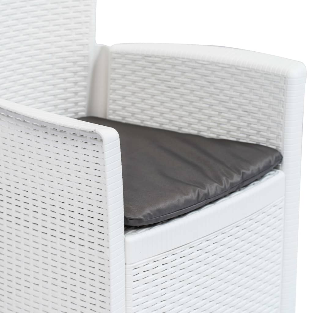 3-Tlg. Bistro-Set Kunststoff Rattan-Optik