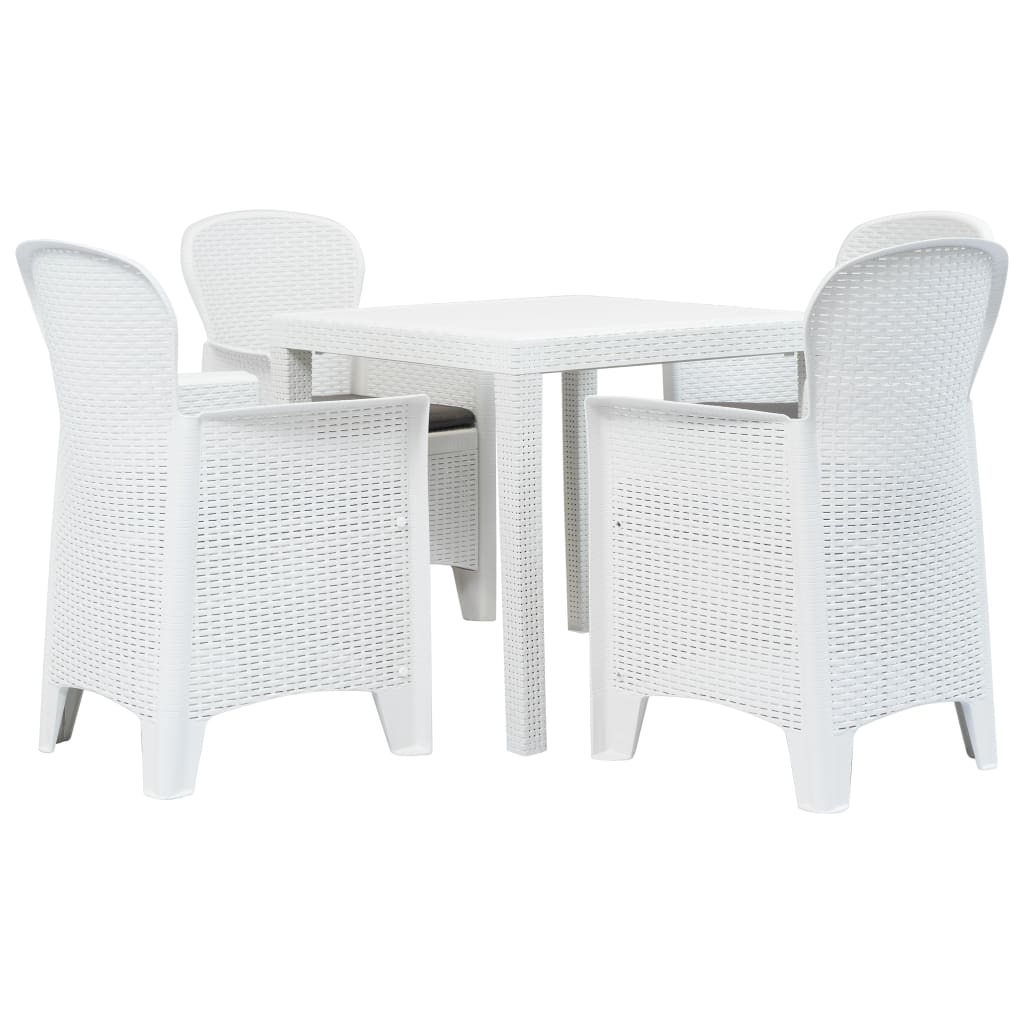 3-Tlg. Bistro-Set Kunststoff Rattan-Optik