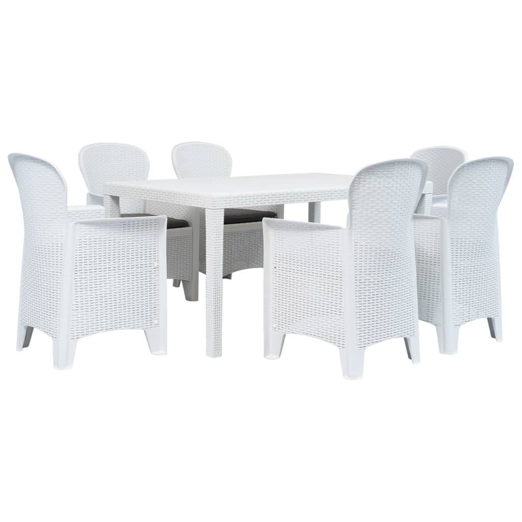 3-Tlg. Bistro-Set Kunststoff Rattan-Optik