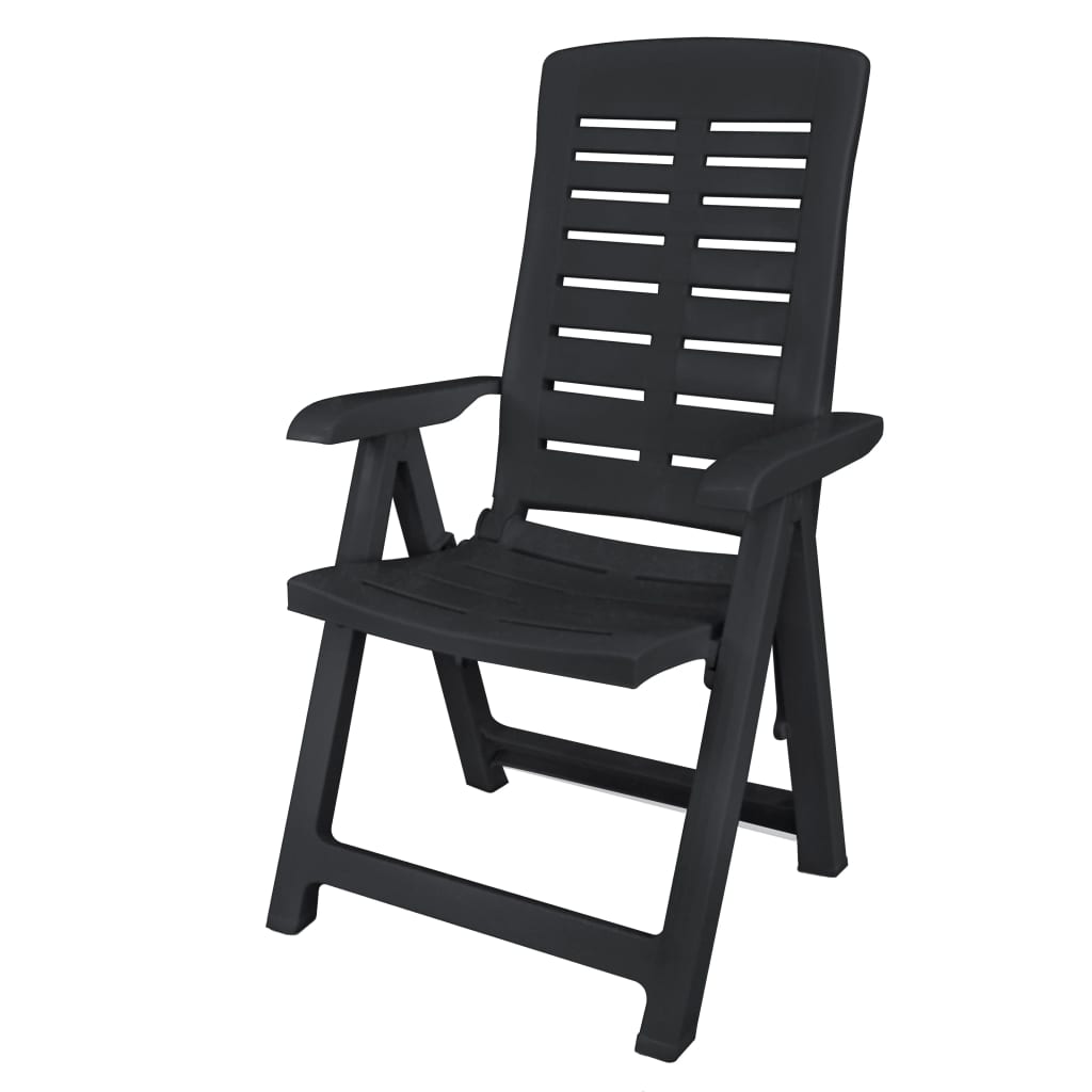 11-Tlg. Garten-Essgruppe Kunststoff Anthrazit