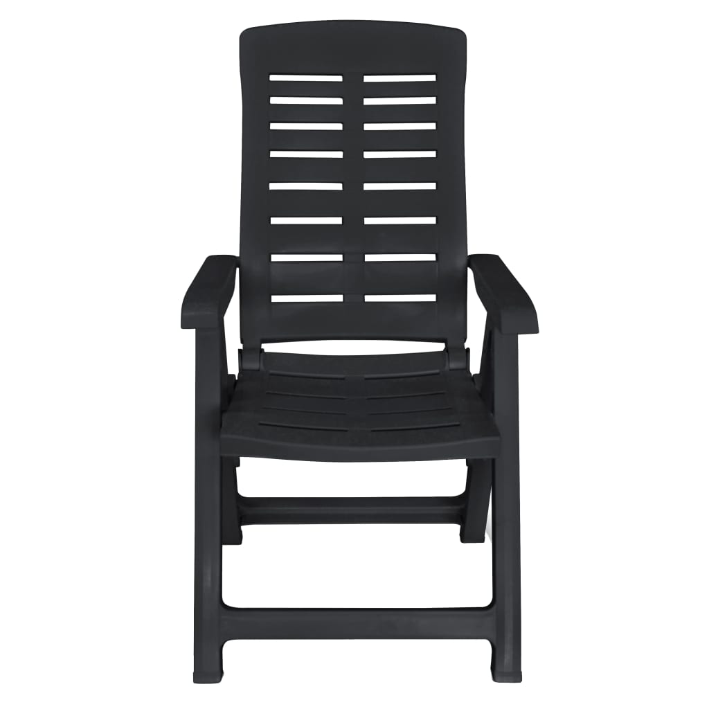 11-Tlg. Garten-Essgruppe Kunststoff Anthrazit