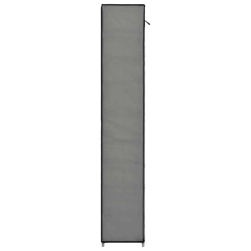 Schuhschrank Mit Abdeckung 57 X 29 X 162 Cm Stoff Grau