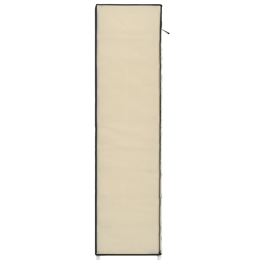 Schuhschrank Mit Abdeckung Weiß Stoff Creme