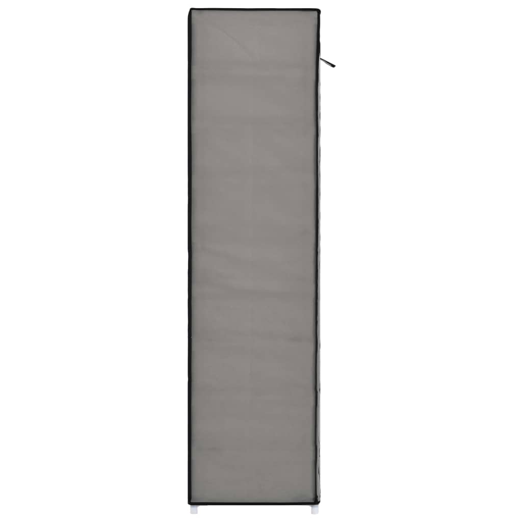 Schuhschrank Mit Abdeckung Stoff Grau