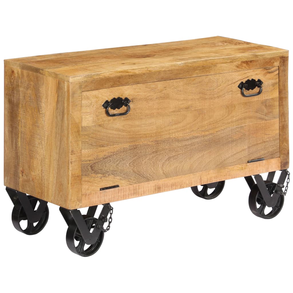 Schuhschrank 86 X 35 X 55 Cm Massivholz Mango