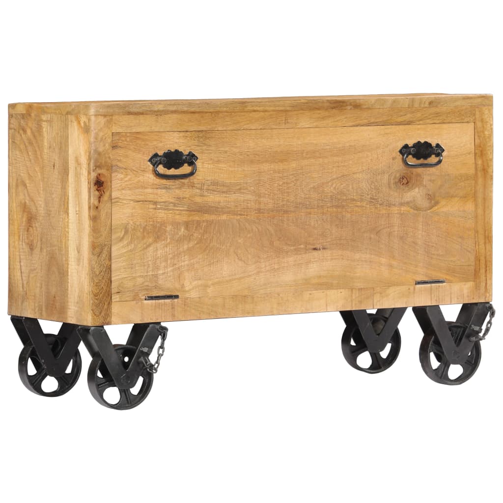 Schuhschrank 86 X 35 X 55 Cm Massivholz Mango