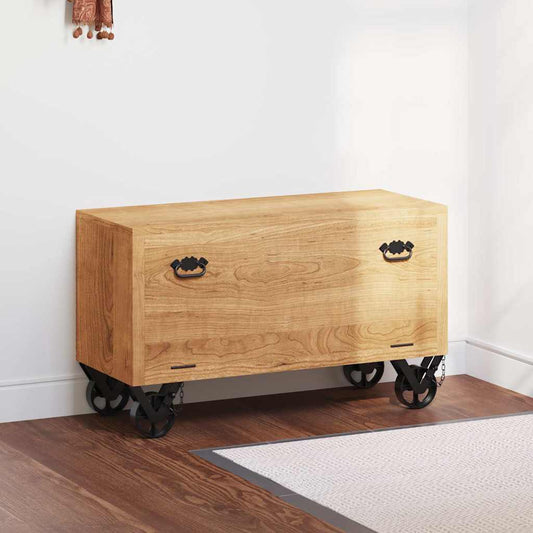 Schuhschrank 86 X 35 X 55 Cm Massivholz Mango Weiß