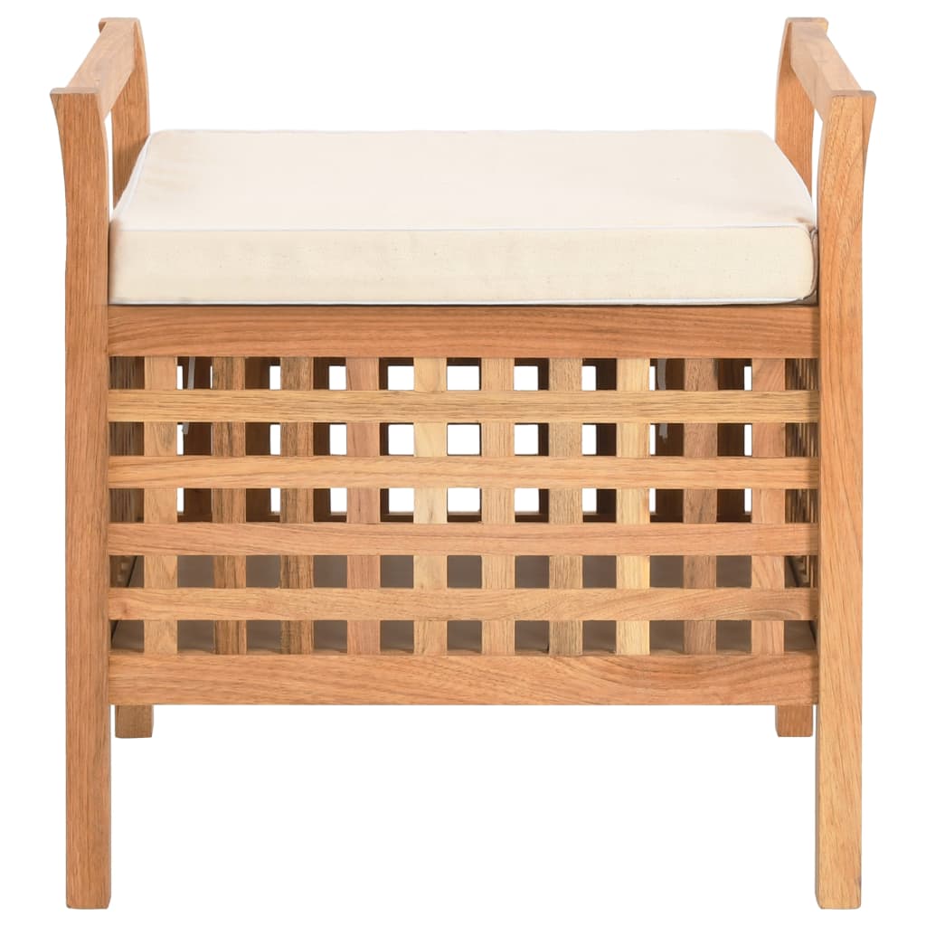 Sitzbank Mit Stauraum 49×48×49 Cm Walnuss Massivholz