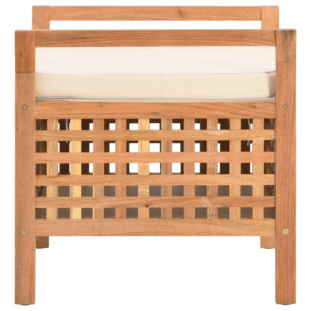 Sitzbank Mit Stauraum 49×48×49 Cm Walnuss Massivholz