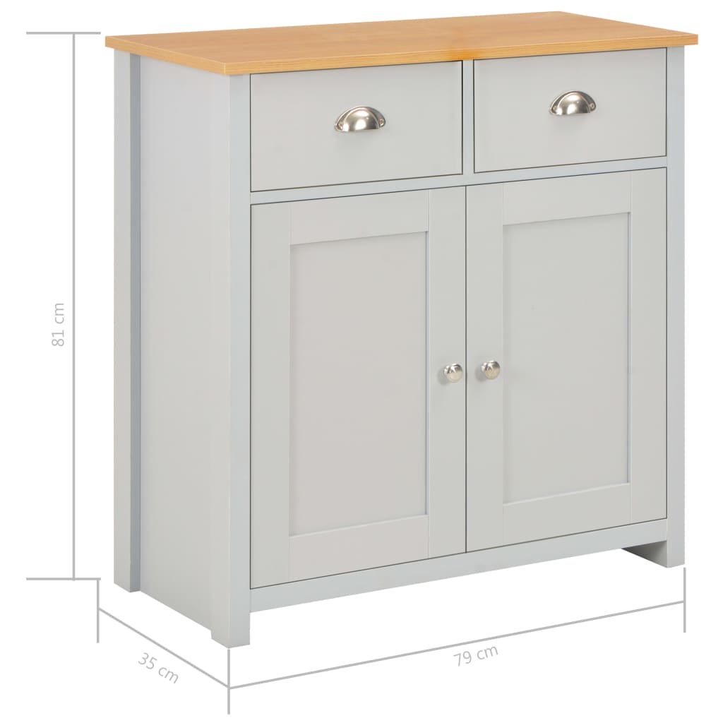 Sideboard Grau  Sideboard Grau 79 X 35 X 81 Cm