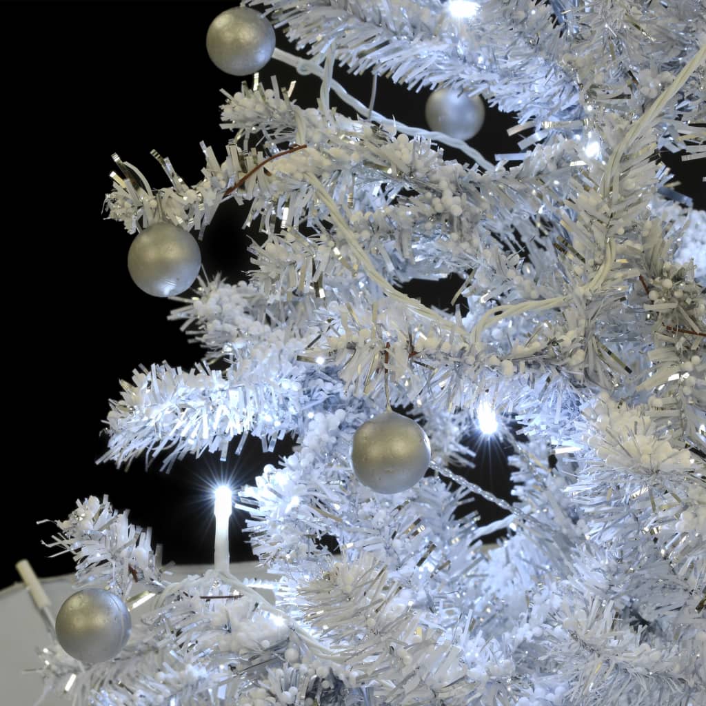 Schneiender Weihnachtsbaum Mit Schirmfuß 140 Cm Weiß
