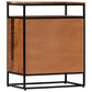 Beistellschrank 60X35X76 Cm Massives Altholz Und Stahl
