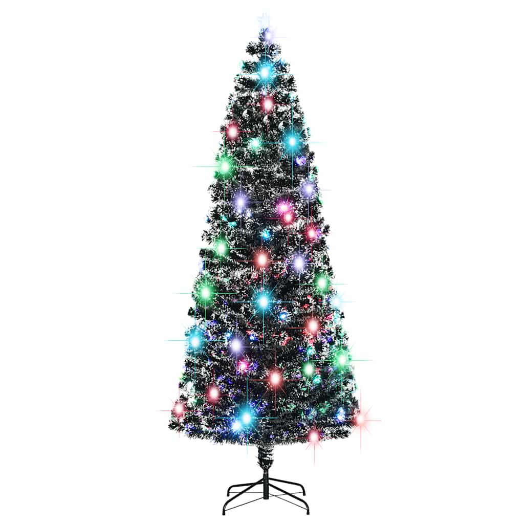 Weihnachtsbaum Mit Beleuchtung Und Ständer 150 Cm Glasfaser Weiß