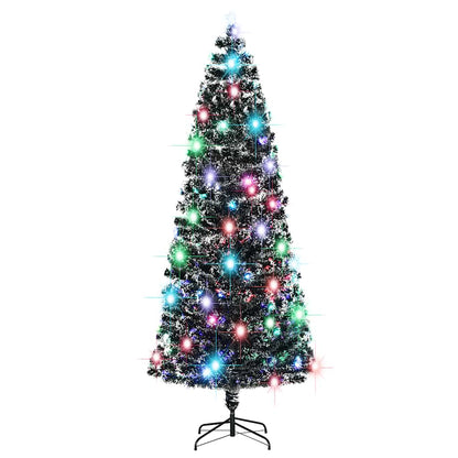 Weihnachtsbaum Mit Beleuchtung Und Ständer 150 Cm Glasfaser Weiß