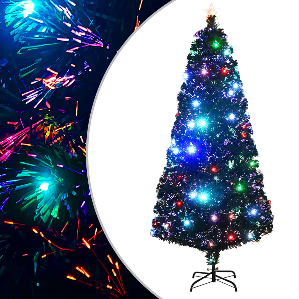 Weihnachtsbaum Mit Beleuchtung Und Ständer 120 Cm Glasfaser Weiß