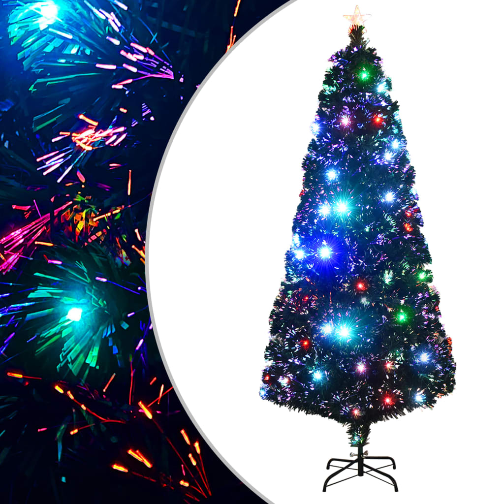 Weihnachtsbaum Mit Beleuchtung Und Ständer 120 Cm Glasfaser Weiß