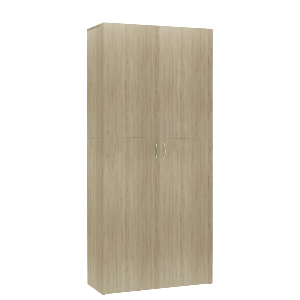 Schuhschrank Sonoma-Eiche 80X35,5X180 Cm Holzwerkstoff Sonoma Eiche