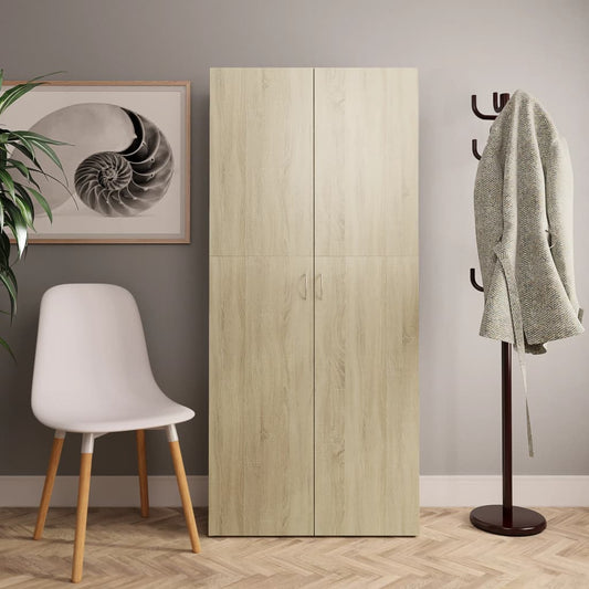 Schuhschrank Sonoma-Eiche 80X35,5X180 Cm Holzwerkstoff Sonoma Eiche