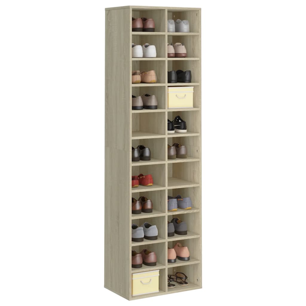 Schuhschrank Sonoma-Eiche 54X34X183 Cm Holzwerkstoff Sonoma Eiche