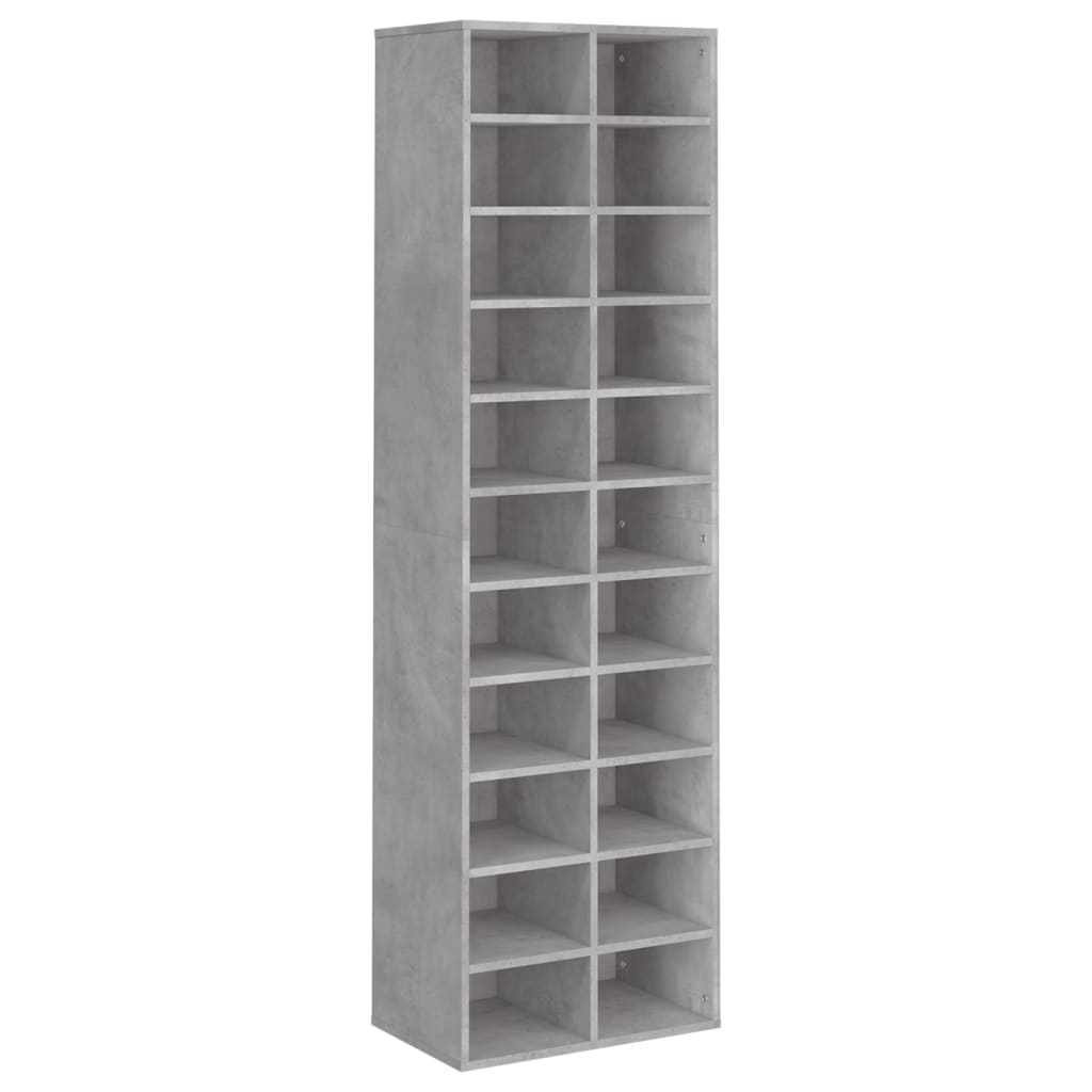 Schuhschrank 54X34X183 Cm Holzwerkstoff Betongrau
