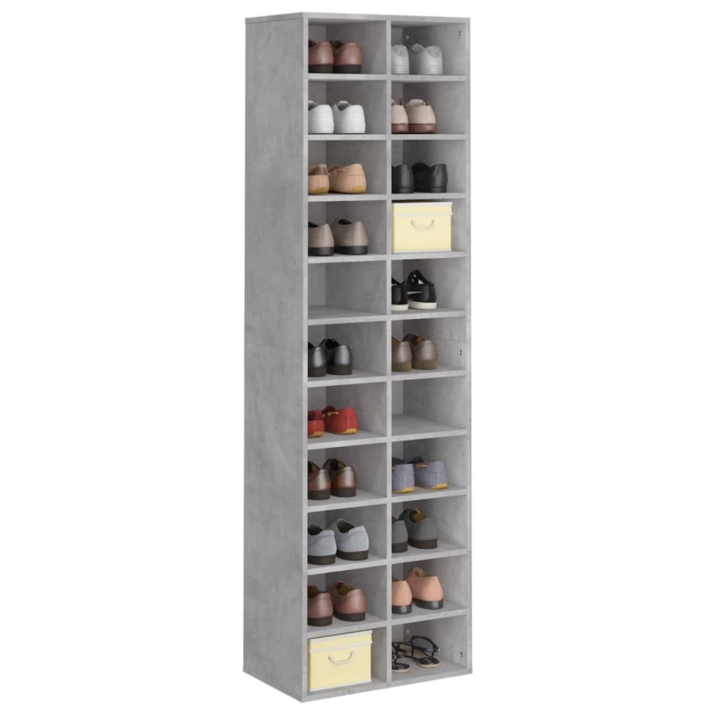Schuhschrank 54X34X183 Cm Holzwerkstoff Betongrau