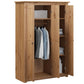 Kleiderschrank 3-Türig 118×50×171,5 Cm Kiefer Panama Serie Braun