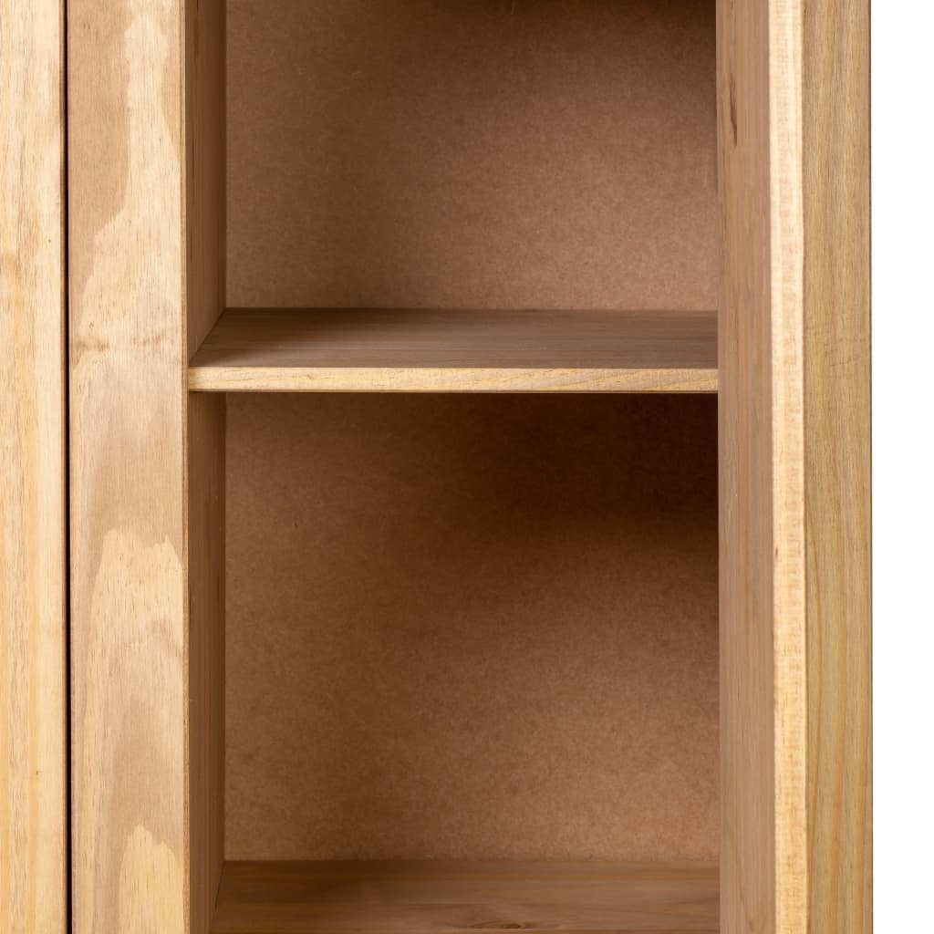 Kleiderschrank 3-Türig 118×50×171,5 Cm Kiefer Panama Serie Braun