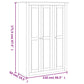 Kleiderschrank 3-Türig 118×50×171,5 Cm Kiefer Panama Serie Braun