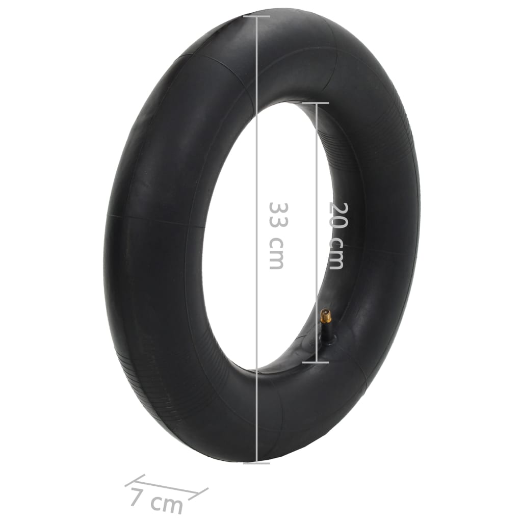 Schubkarren-Schläuche 2 Stk. 3.50-8/16X4/4.00-8/400X100 Gummi Anthrazit