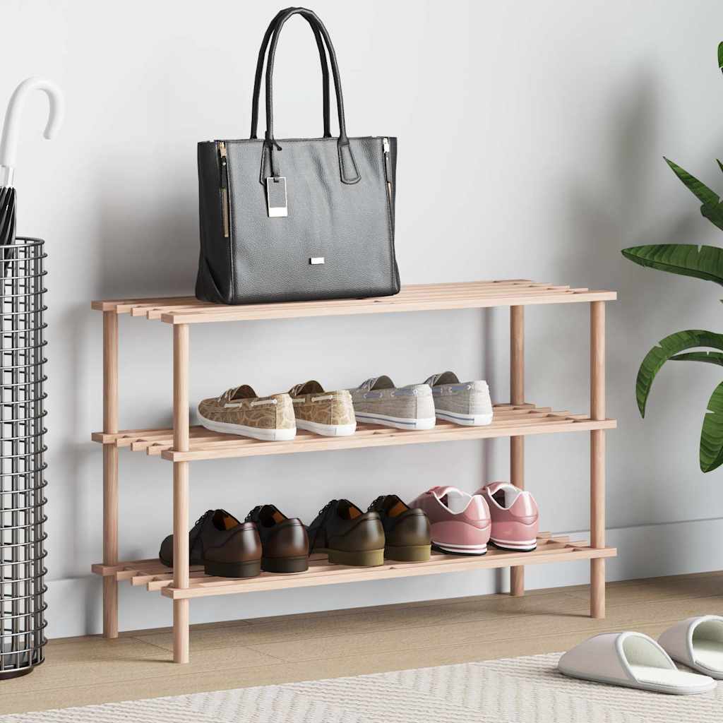 Schuhregale Mit 3 Böden 2 Stk. Massivholz Tanne