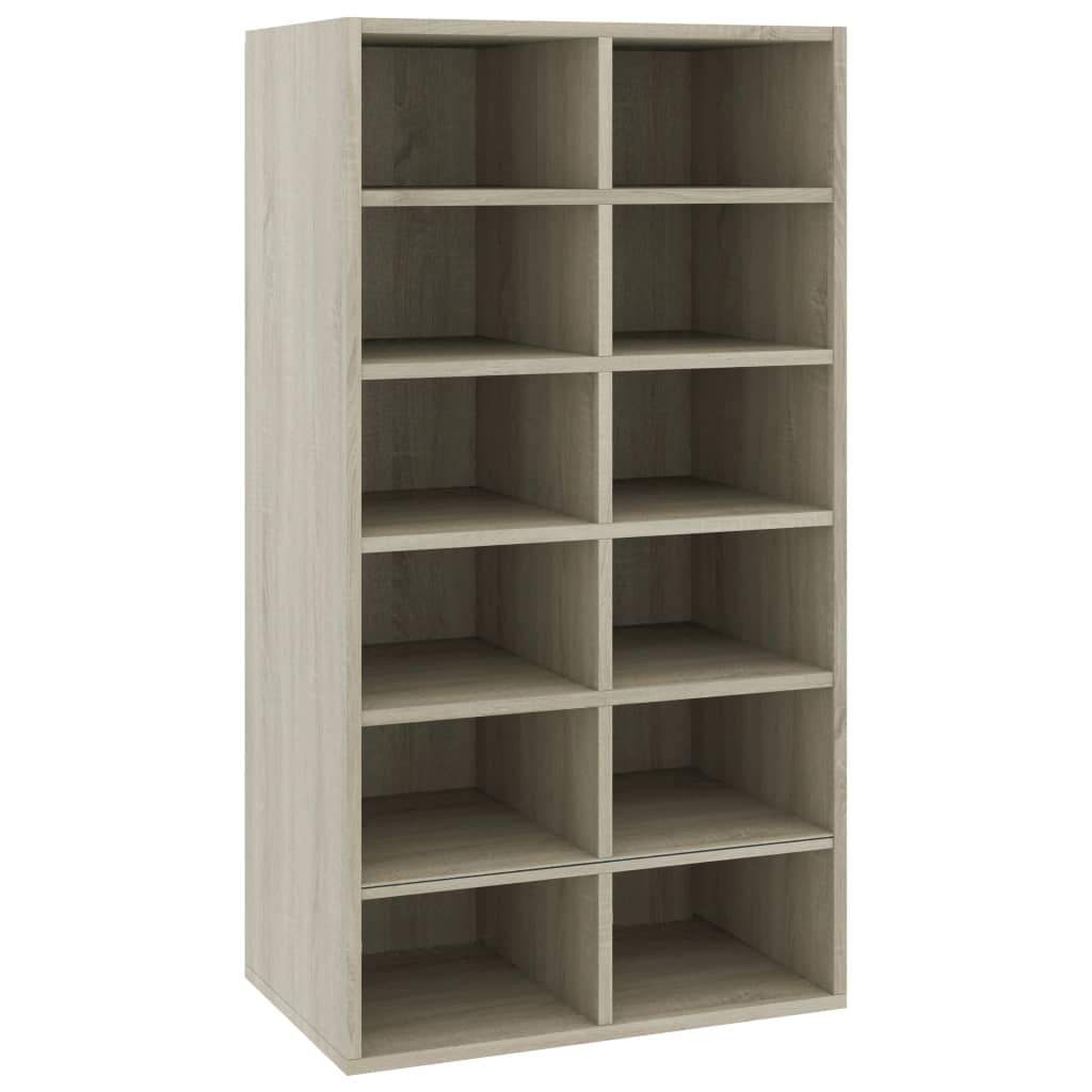 Schuhregal Sonoma-Eiche 54X34X100,5 Cm Holzwerkstoff Sonoma Eiche
