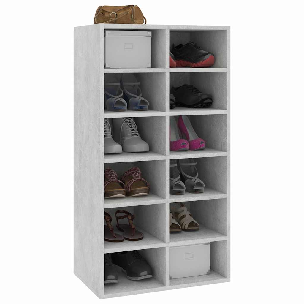 Schuhregal 54X34X100,5 Cm Holzwerkstoff Betongrau