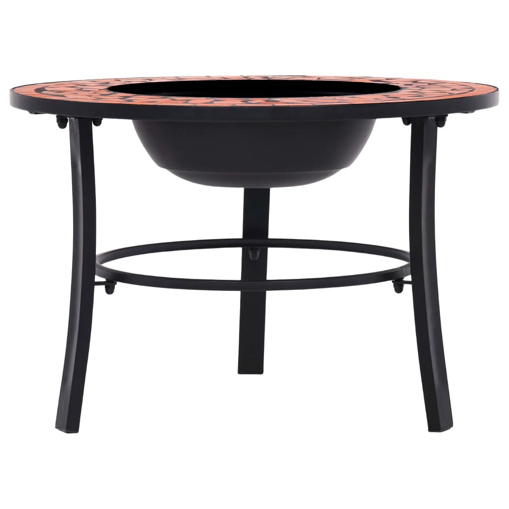 Feuerstelle Mosaik Keramik Terracotta 68 Cm