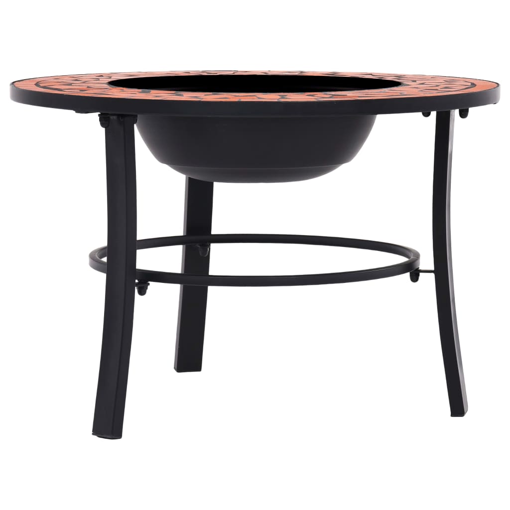Feuerstelle Mosaik Keramik Terracotta 68 Cm