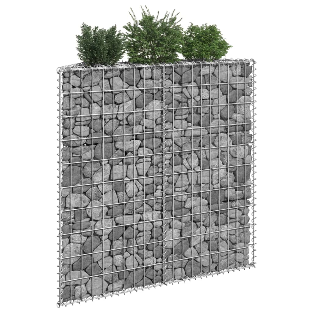 Gabionen-Hochbeet Trapezform Verzinkter Stahl