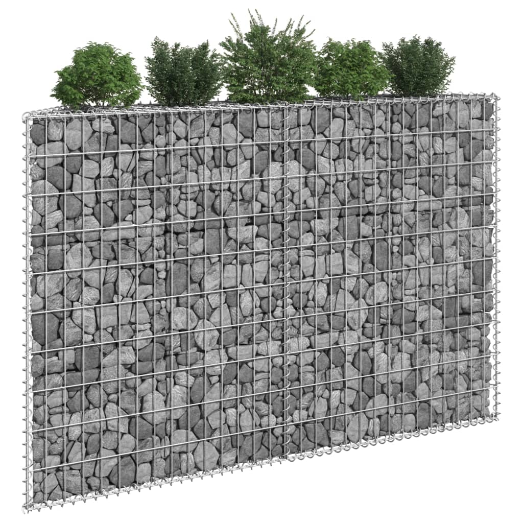Gabionen-Hochbeet Trapezform Verzinkter Stahl