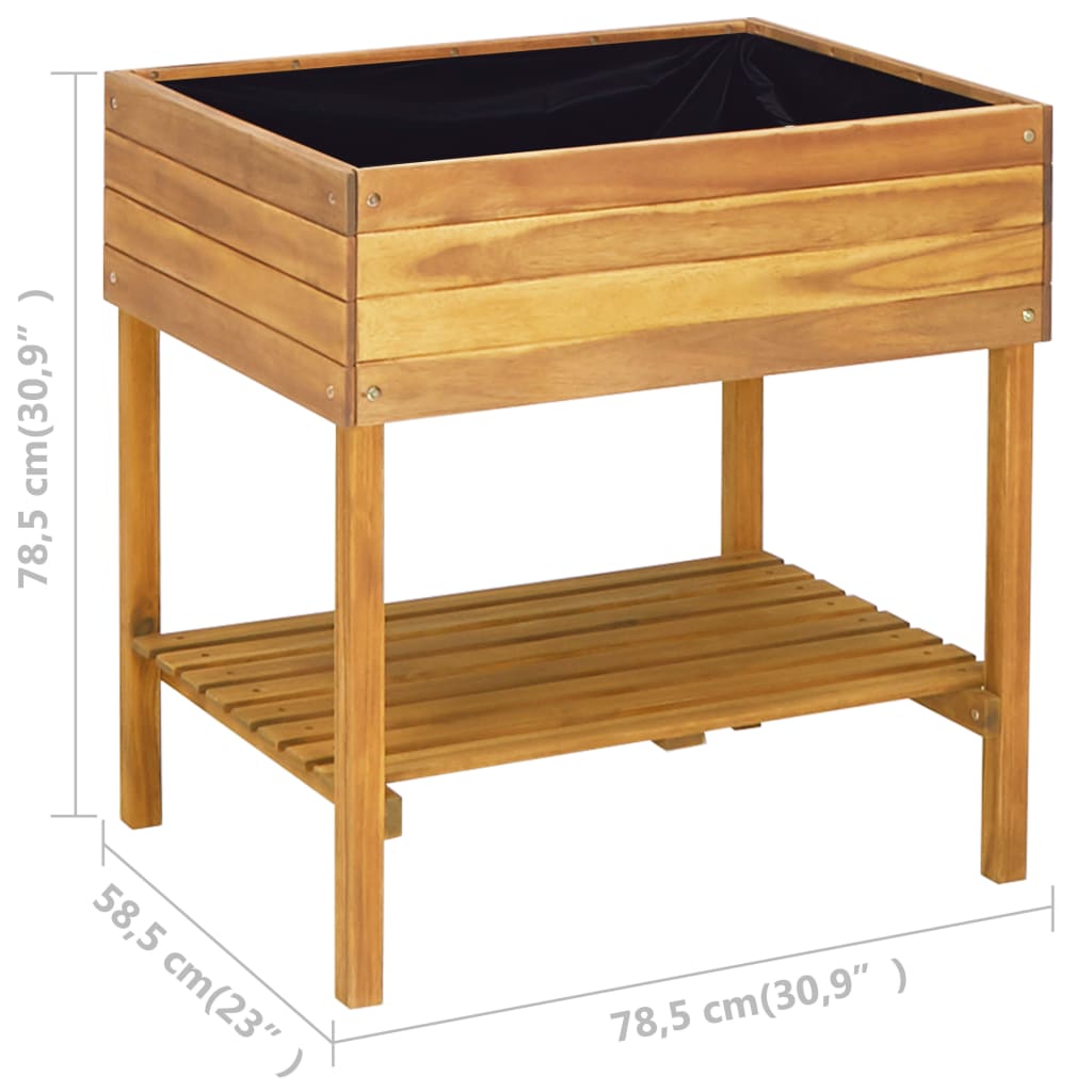 Hochkübel 78,5 X 58,5 X 78,5 Cm Massivholz Akazie